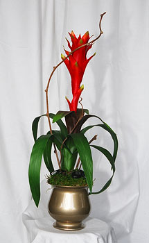 Tropical Silk Flower Arrangement