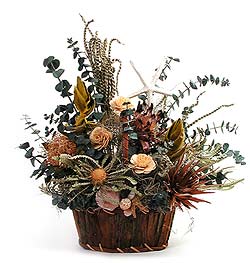 Tropical Dried Basket Arrangement